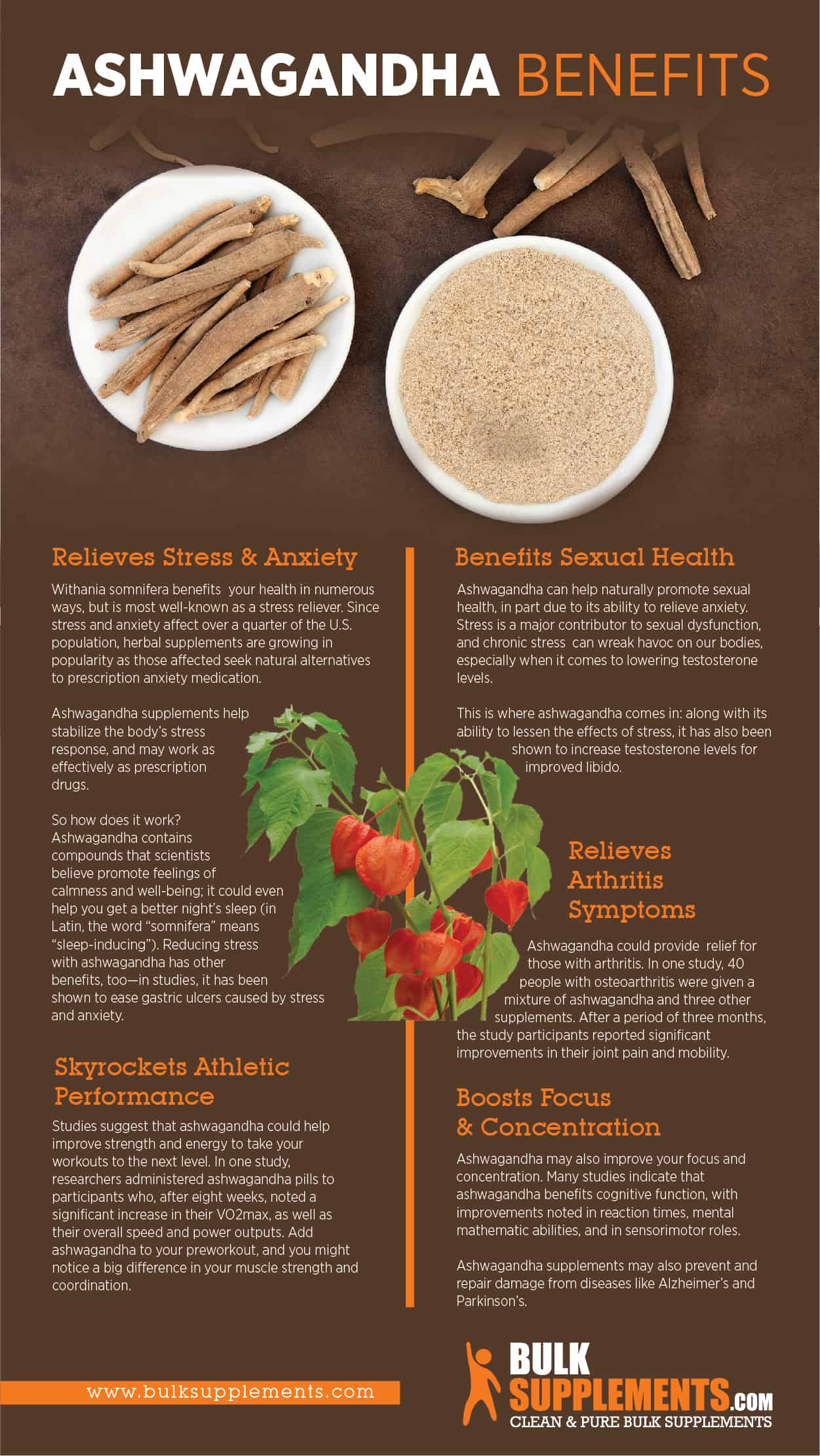 Ashwagandha Root Extract Powder. Boost Mind Body