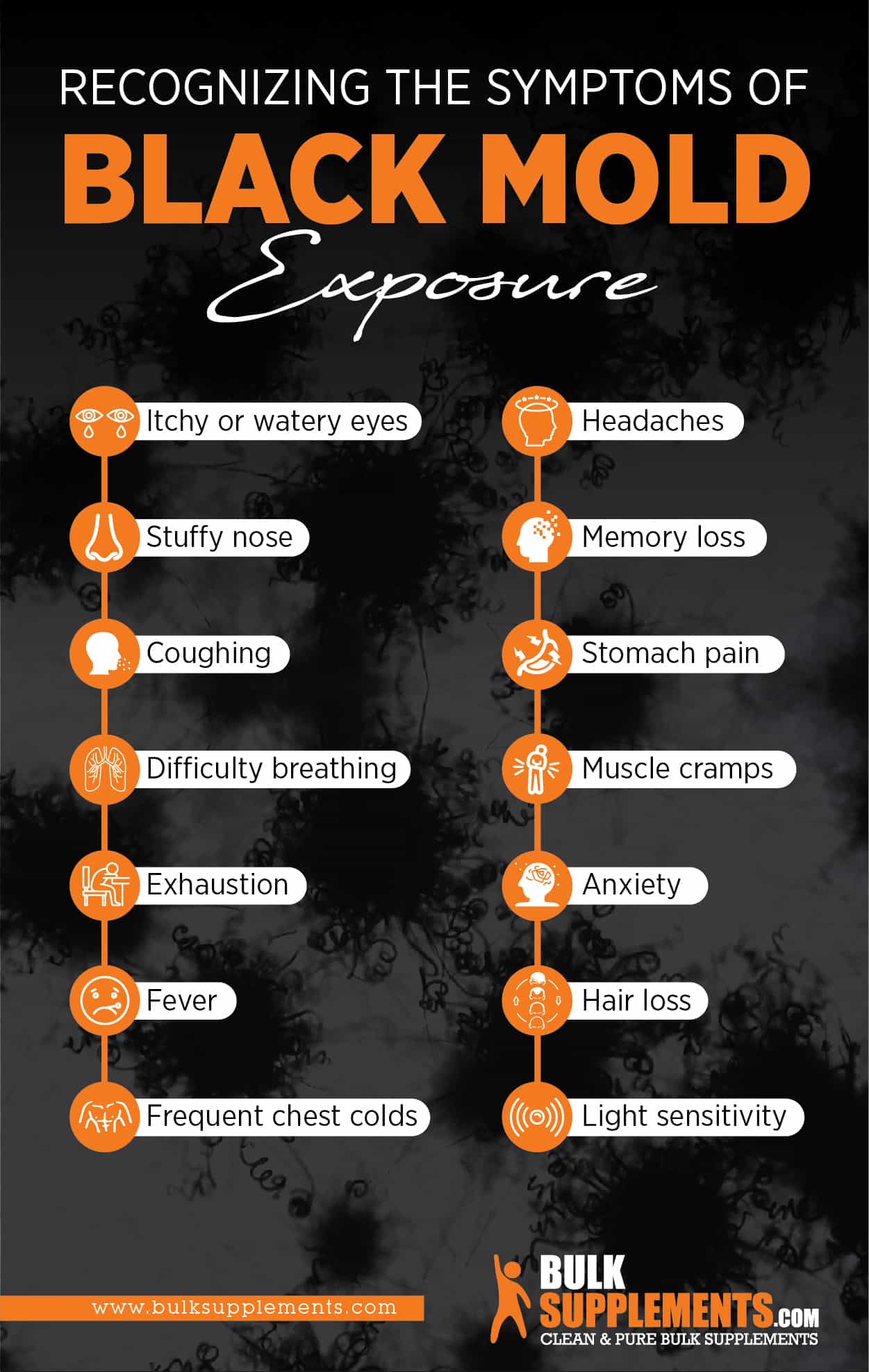 Mold exposure symptoms sore throat