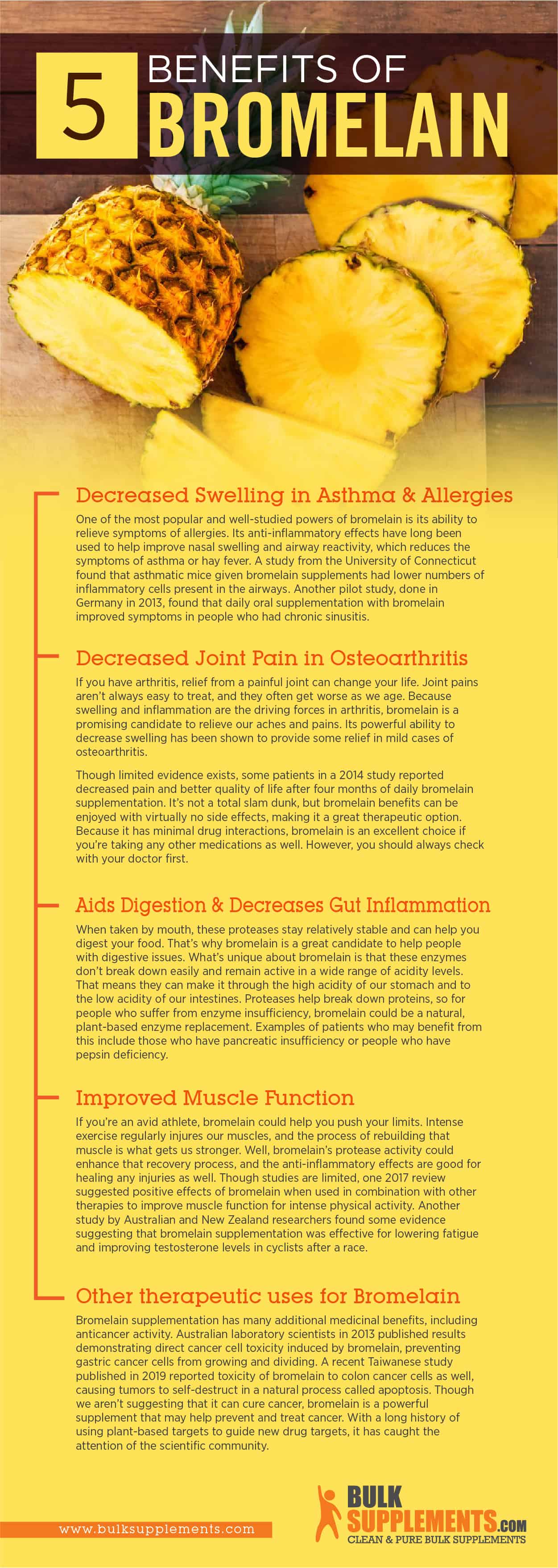 Bromelain benefits infographic