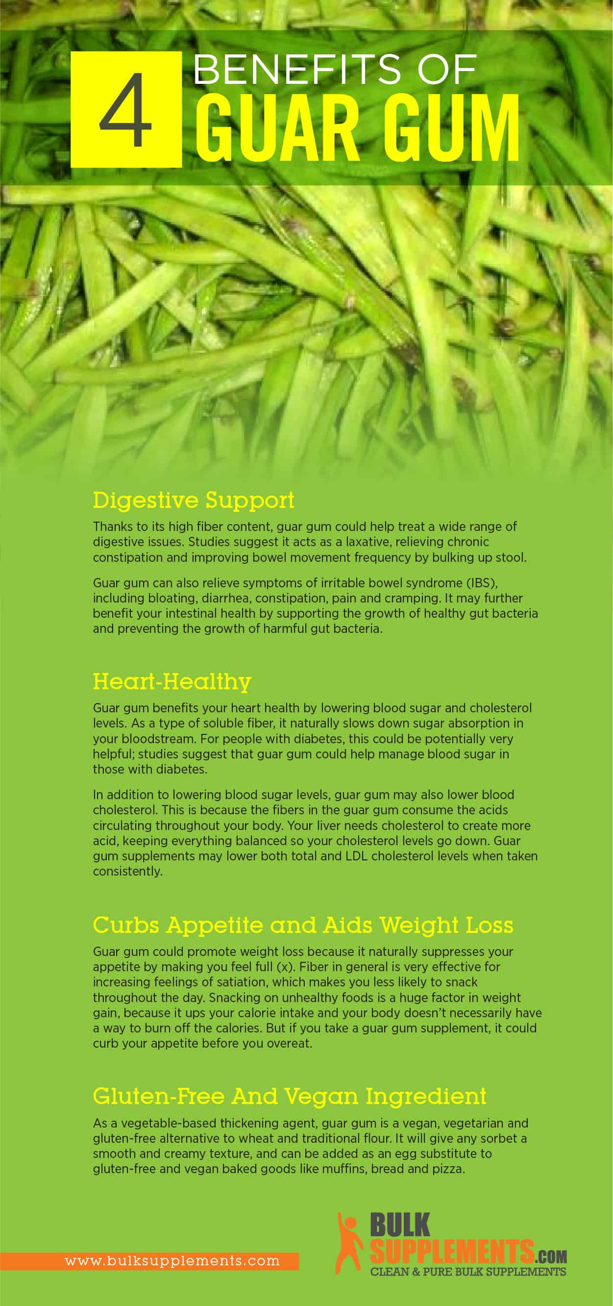 Guar Gum. Natural Thickening Agent. Supports Digestion Heart Health