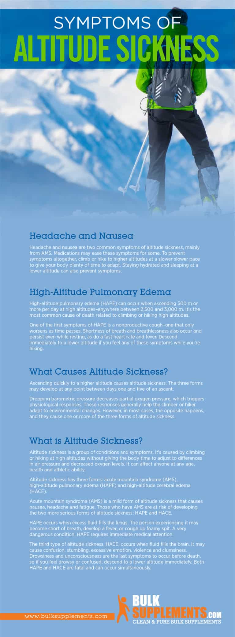 Altitude Sickness Symptoms, Causes and Treatment