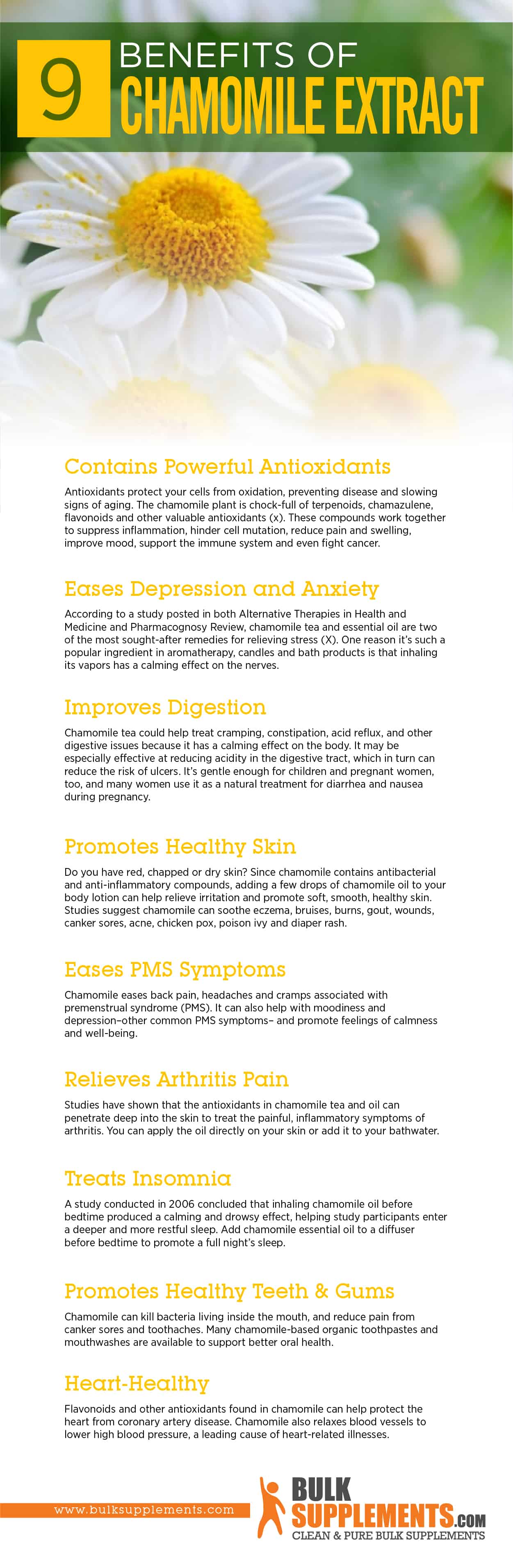 chamomile extract benefits