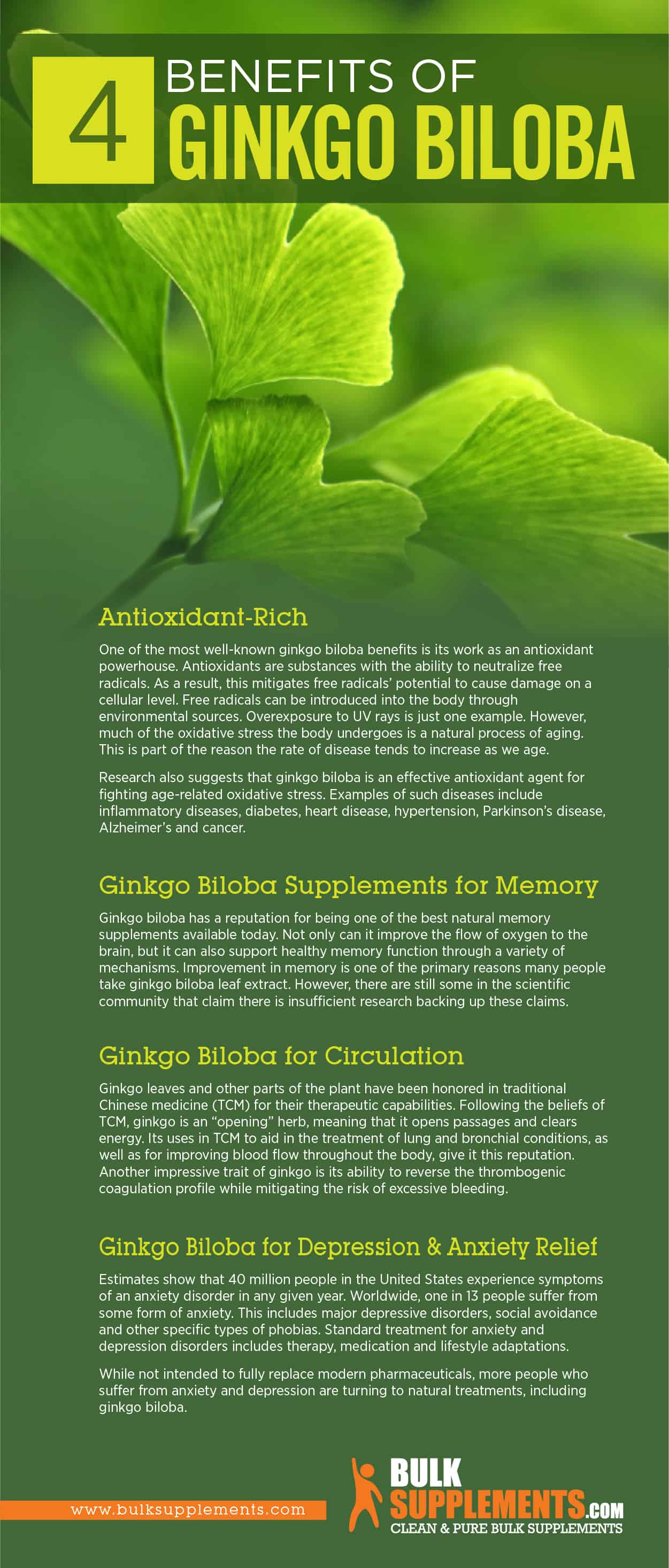 Ginkgo Biloba: Benefits, Uses, Side Effects, and More