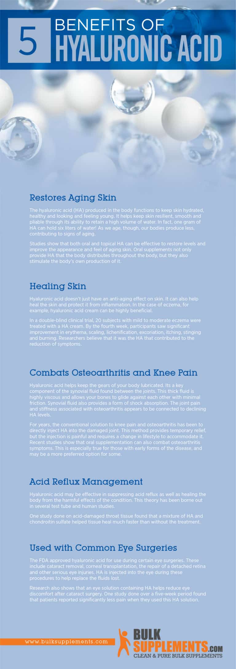 Hyaluronic Acid Benefits, Side Effects & Dosage