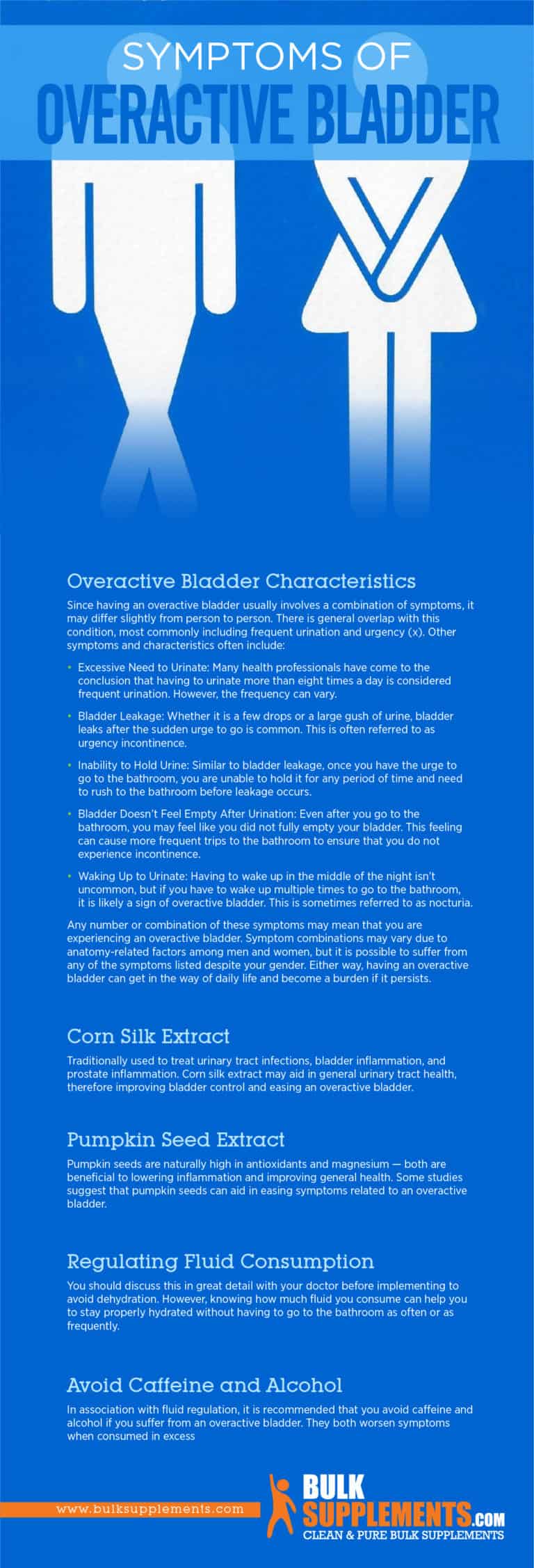 Overactive bladder characteristics causes treatment