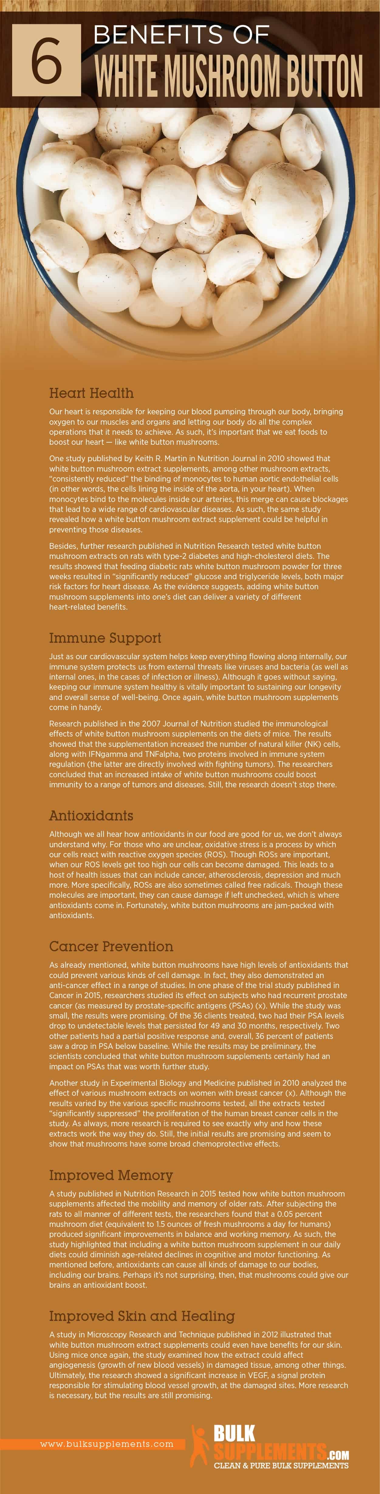 White Mushroom Button Benefits