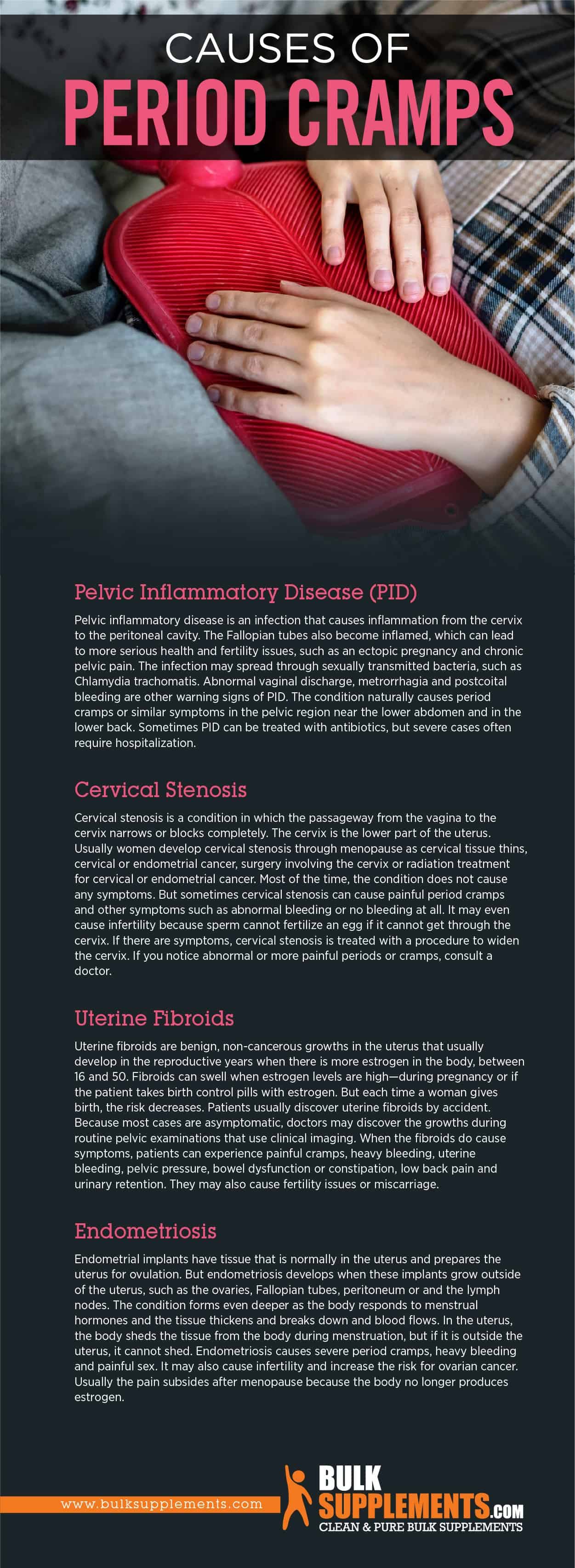 Causes for menstrual cramps (Dysmenorrhea)