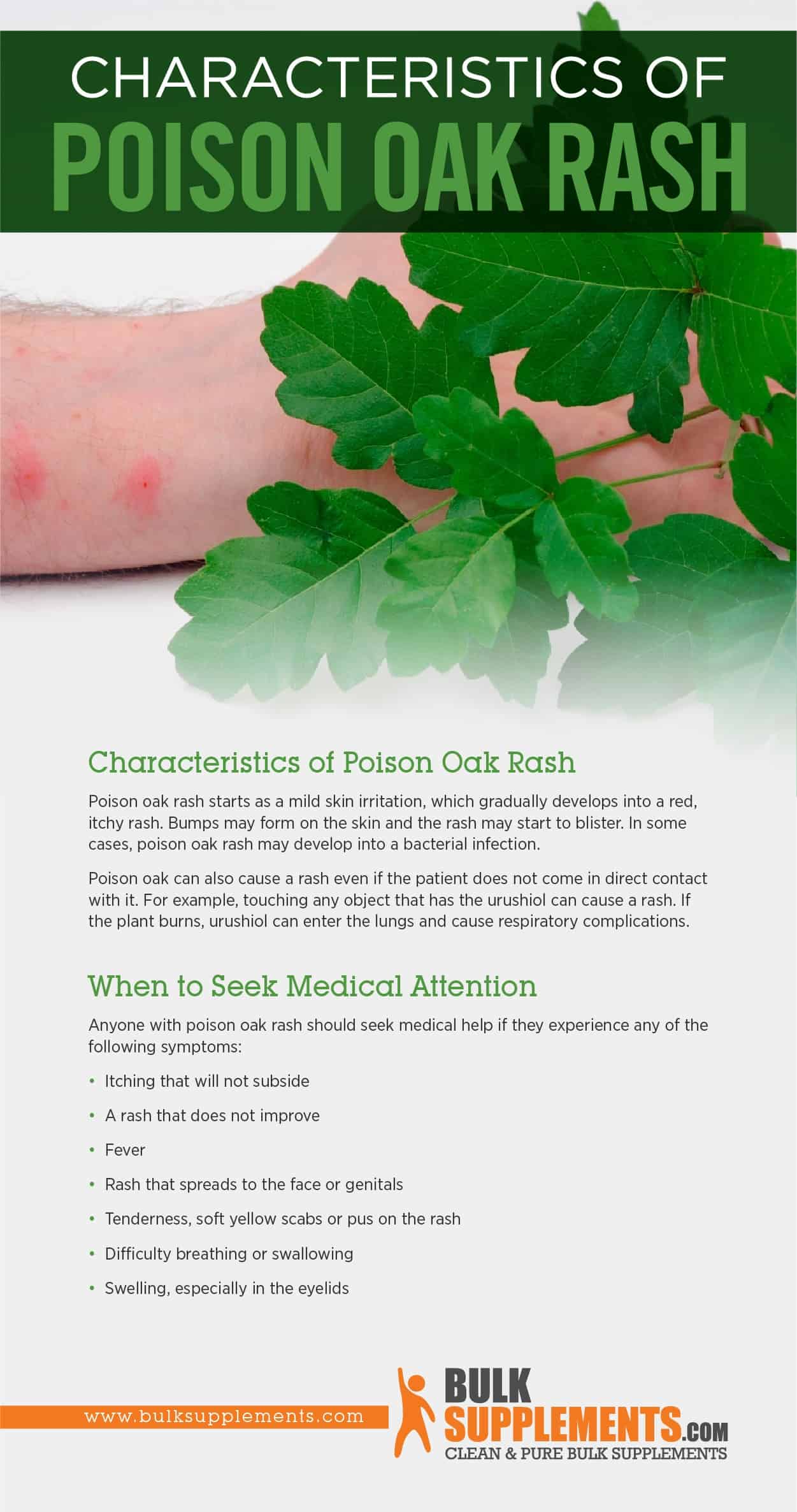 Characteristics of Poison Oak Rash