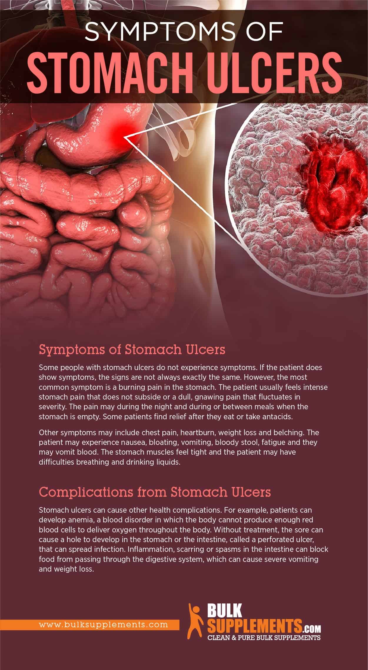 stomach ulcer pain location