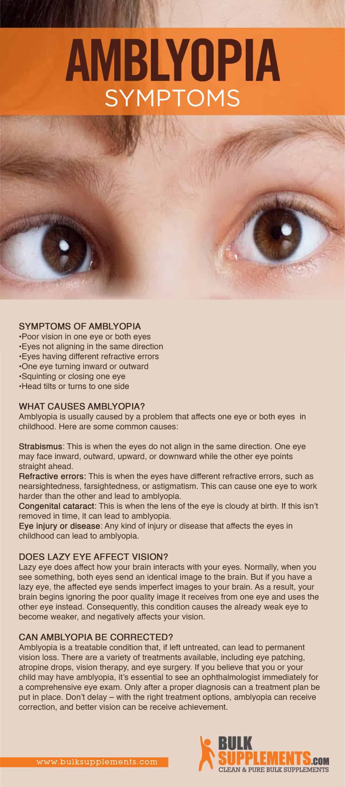 amblyopia symptoms