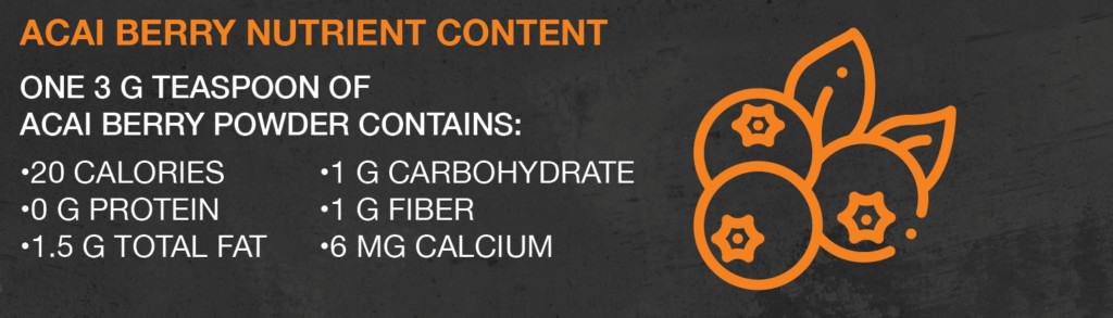 Acai berry nutrient content