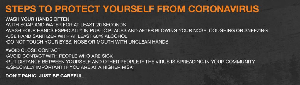 Protect yourself from coronavirus